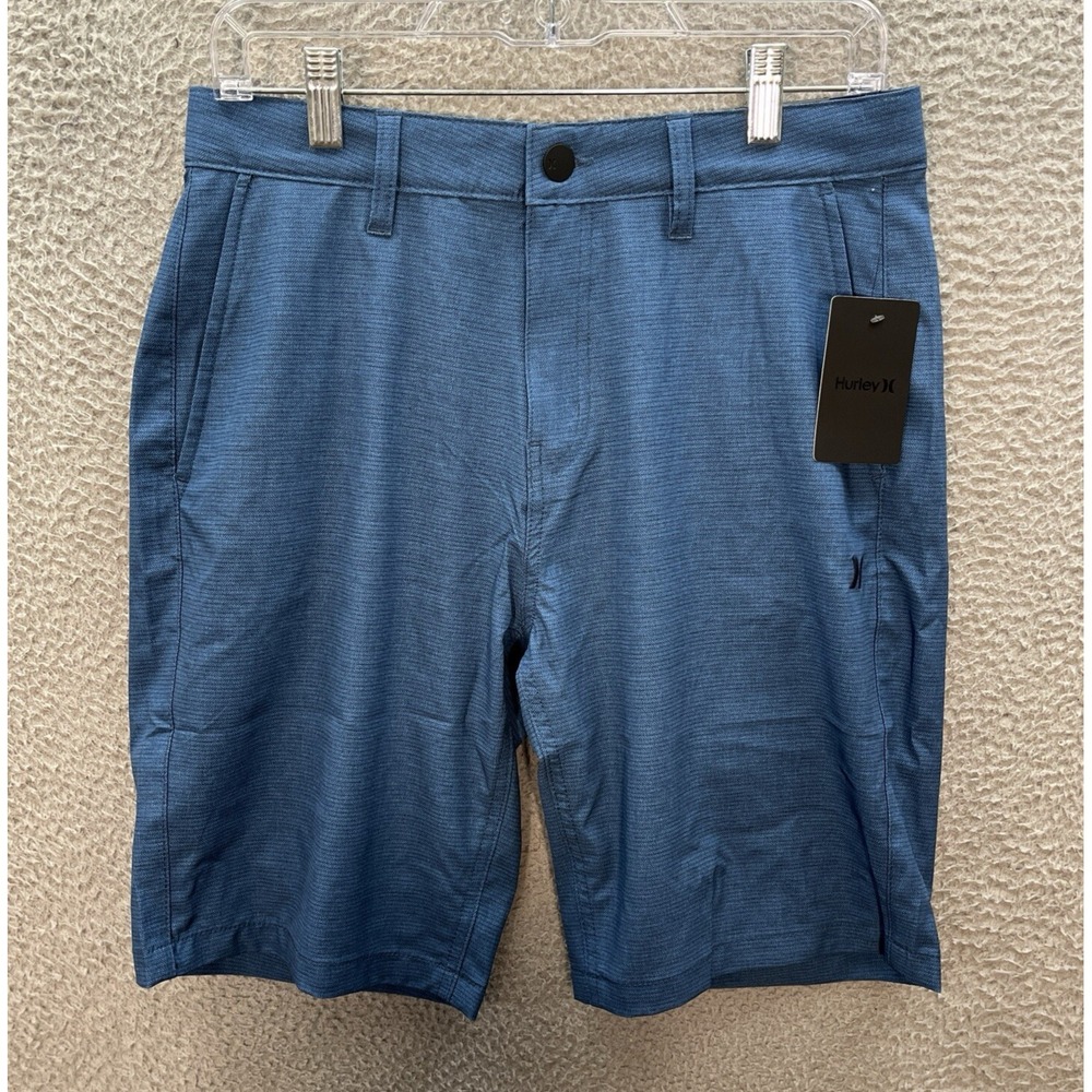 Hurley Shorts Mens 30 Blue Striped Venture Printed Hybrid Walkshort Surfer NEW